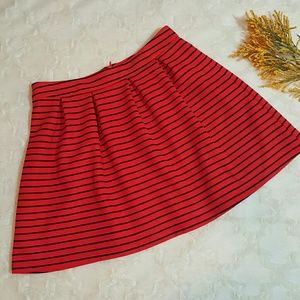 Primi Red and Black Stripped Mini Skirt size M